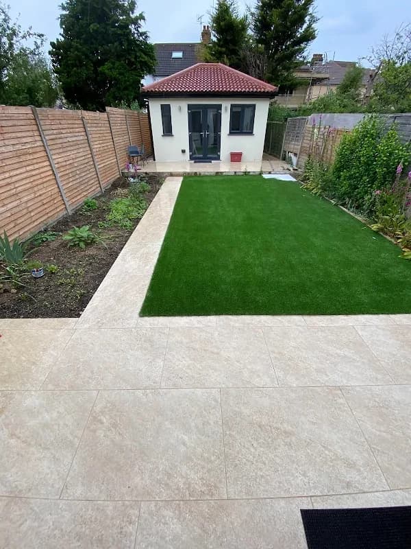 Side return extension with brickwork and new window frames