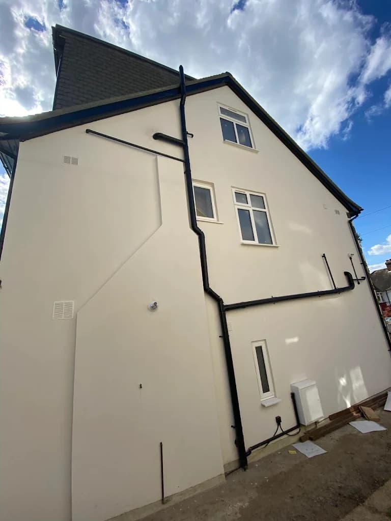 Dormer loft conversion structural framing under construction